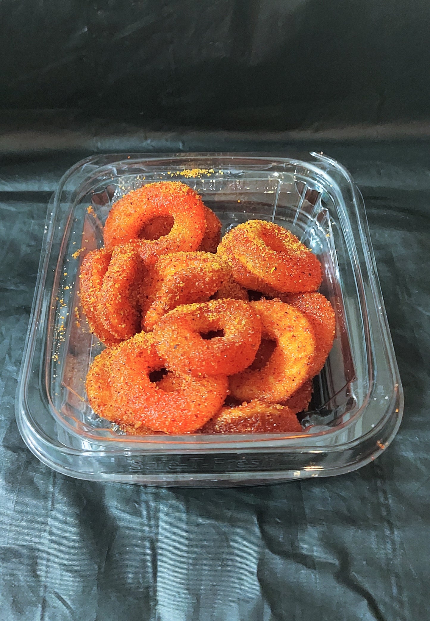 Peach Rings with Tangy Chili Powder