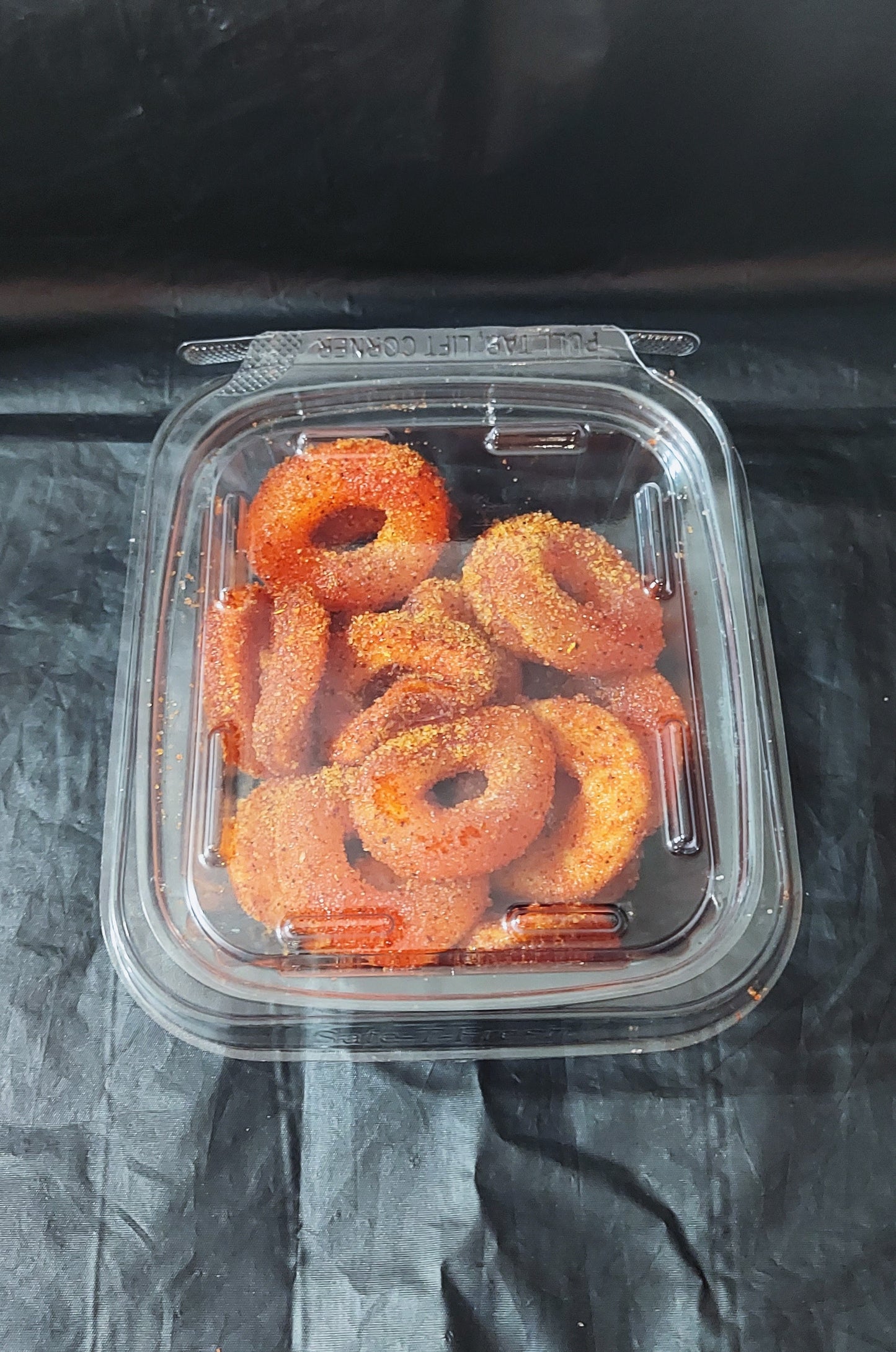 Peach Rings with Tangy Chili Powder