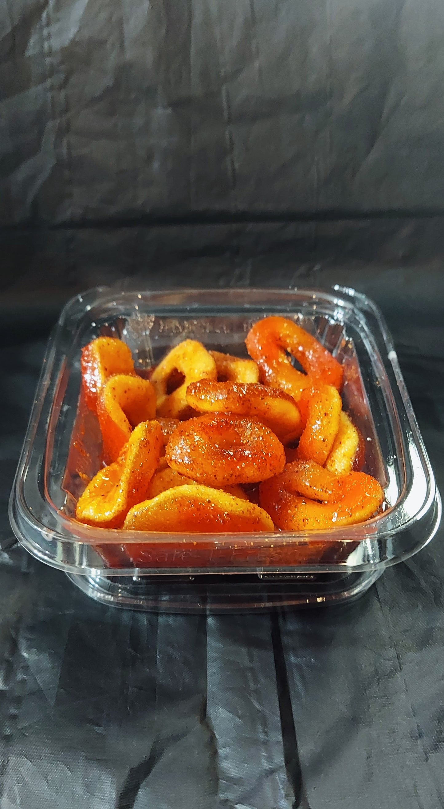 Peach Rings with Chamoy Tangy Chili Powder