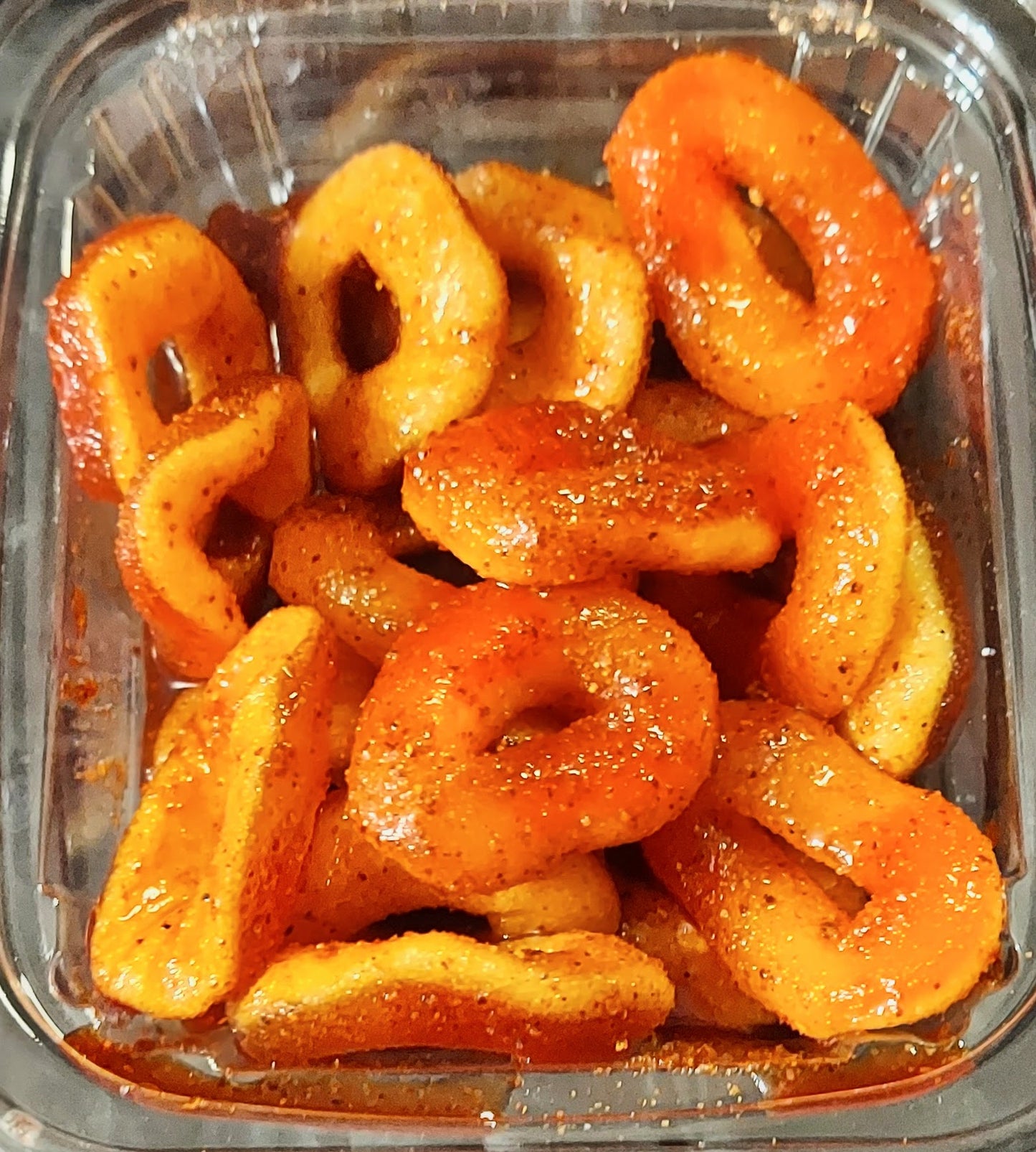 Peach Rings with Chamoy Tangy Chili Powder