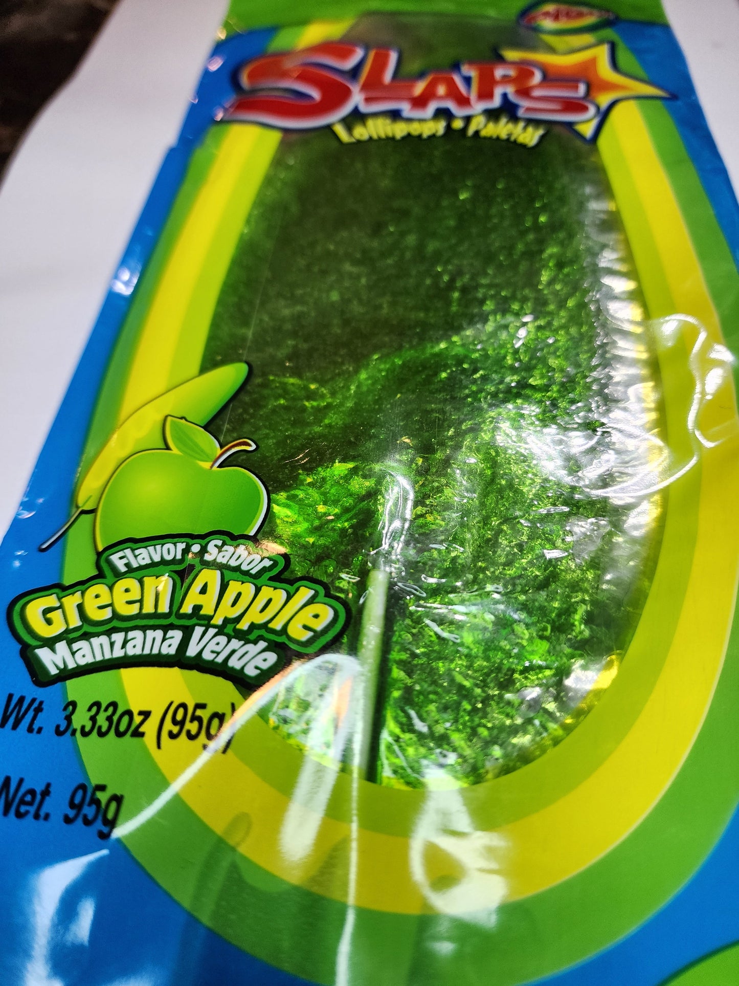 SLAPS Green Apple 10ct lollipop - paletas