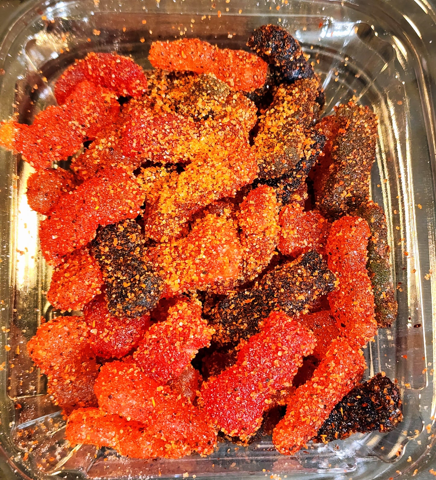 Sour Patch Kids coated with Tangy Chili Powder