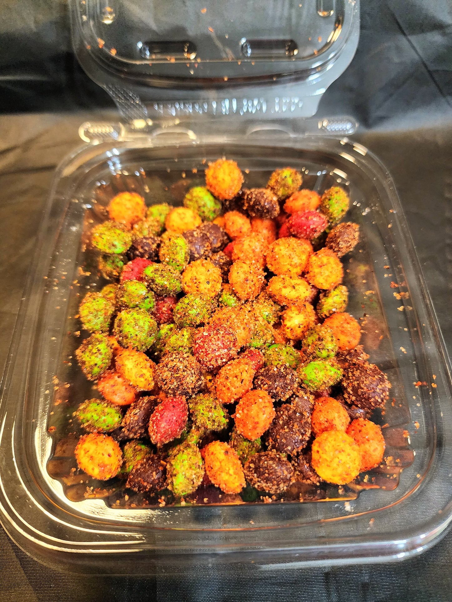 Skittles coated with Tangy Chili Powder