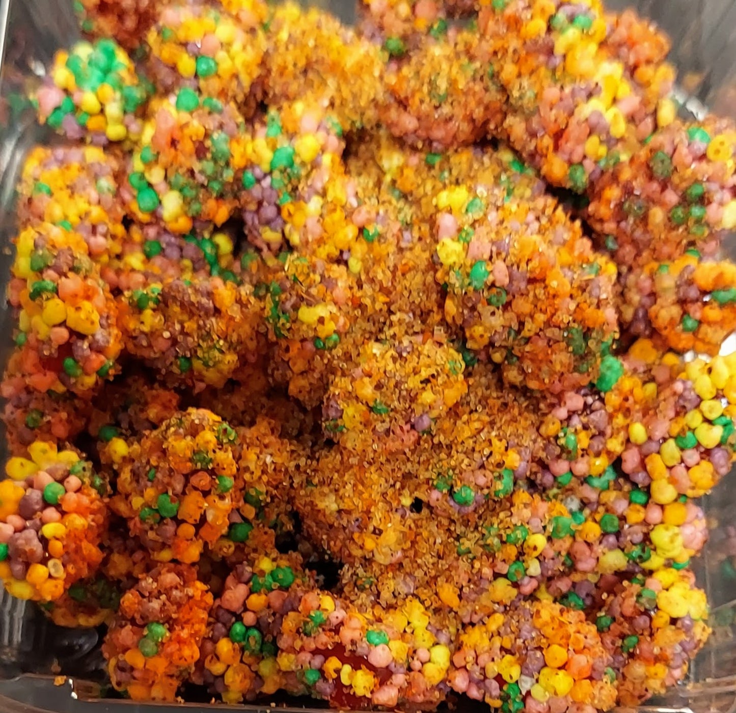 Nerds coated with Tangy Chili Powder