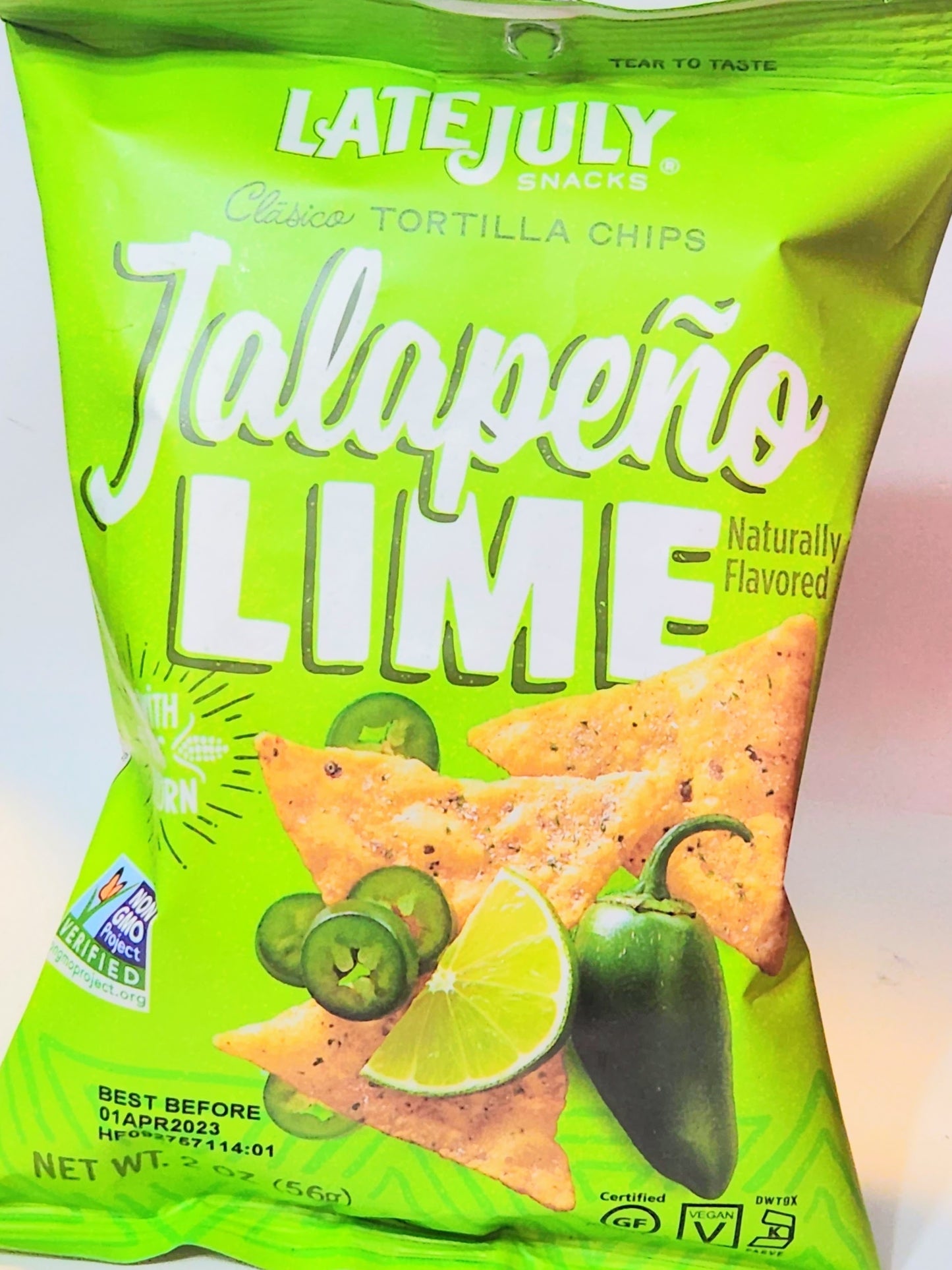 Jalapeno Lime Corn Chips are Naturally Flavored