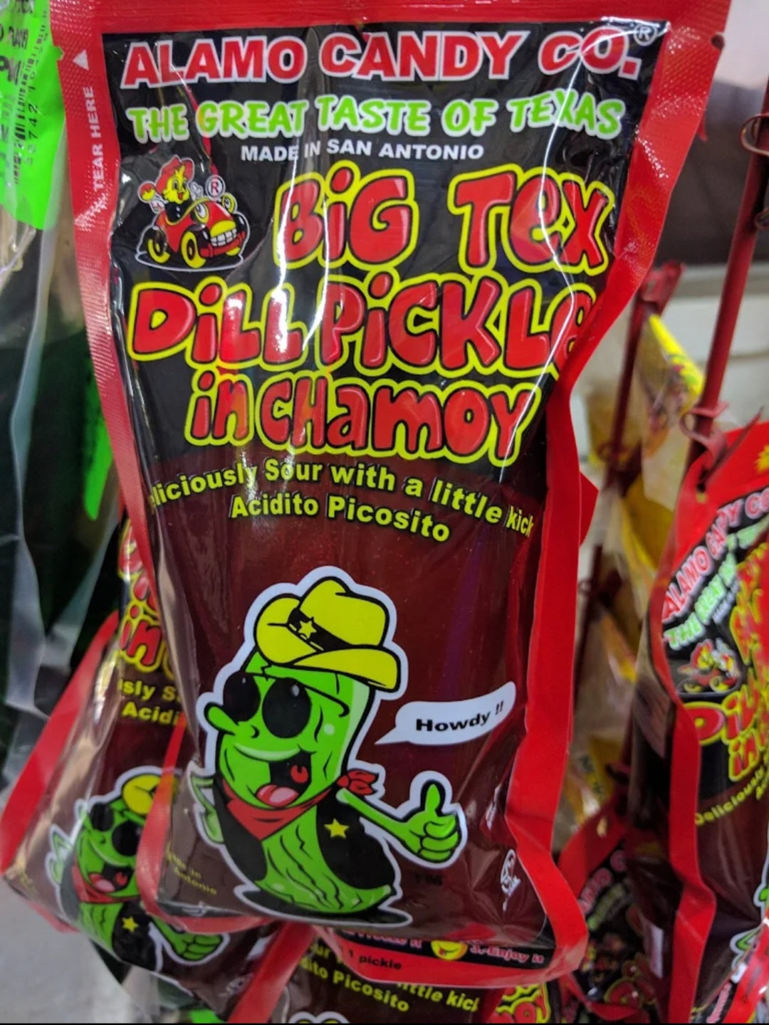 Big Tex Dill Pickle in Chamoy